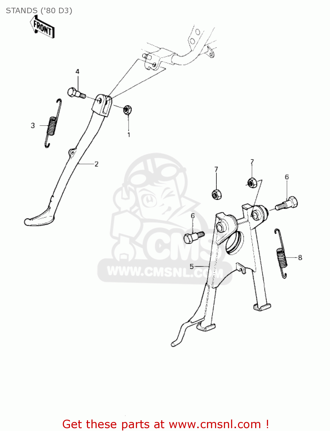 STANDS ('80 D3) KZ1000D1 Z1R 1978 CANADA