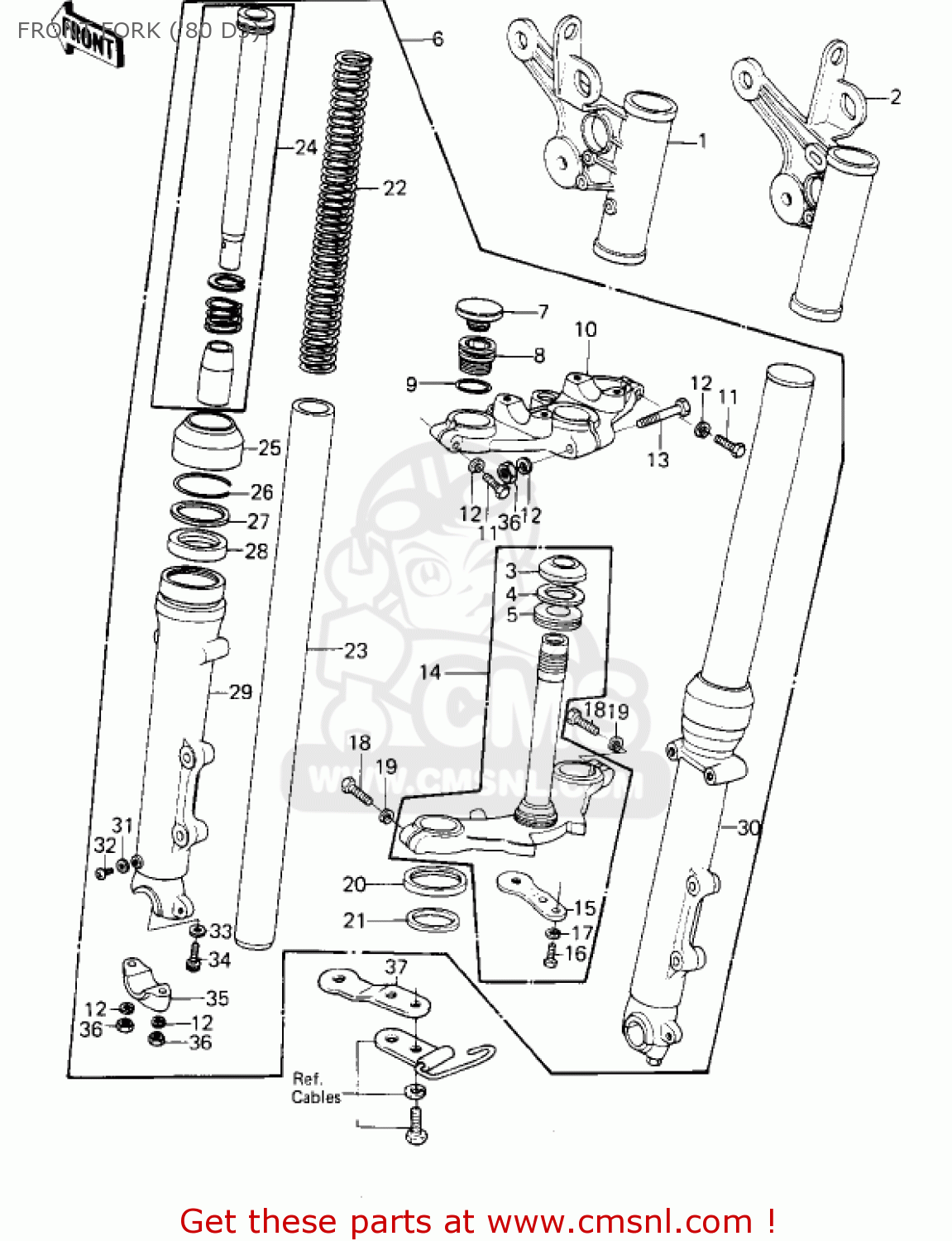 FRONT FORK ('80 D3) KZ1000D1 Z1R 1978 CANADA