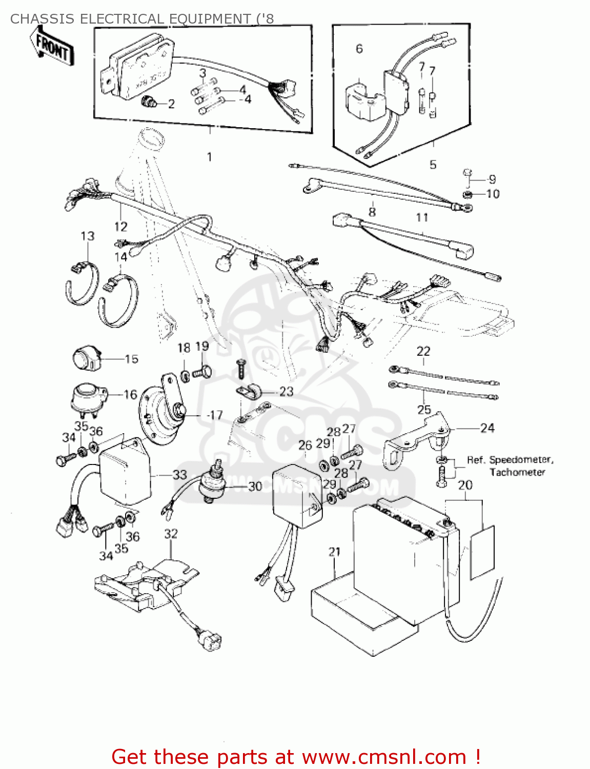CHASSIS ELECTRICAL EQUIPMENT ('8 KZ1000D1 Z1R 1978 CANADA