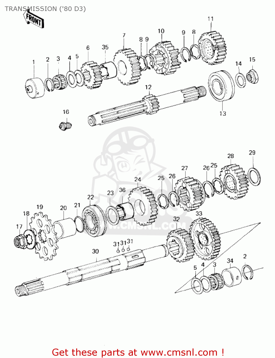 TRANSMISSION ('80 D3) KZ1000D1 Z1R 1978 CANADA
