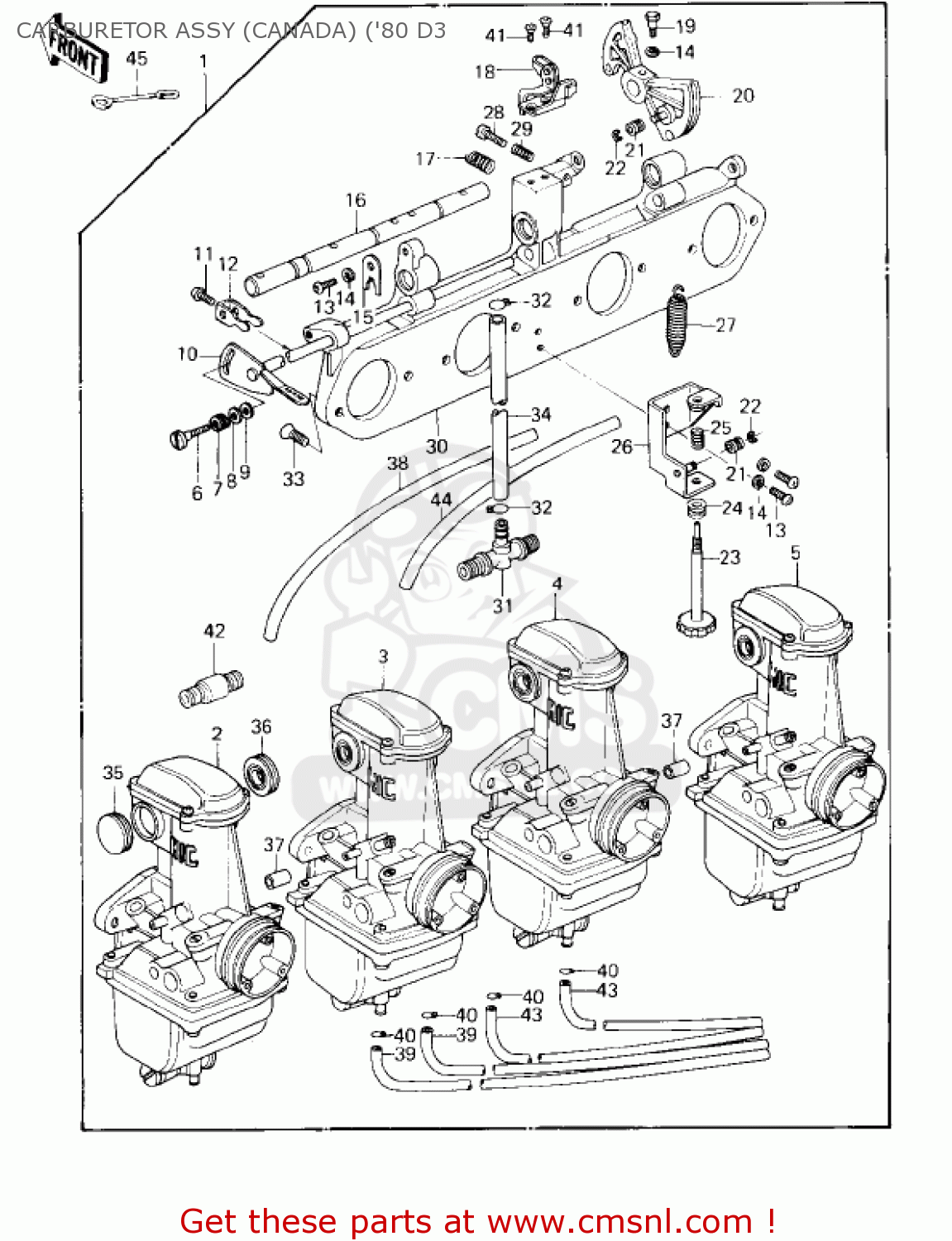 CARBURETOR ASSY (CANADA) ('80 D3 KZ1000D1 Z1R 1978 CANADA