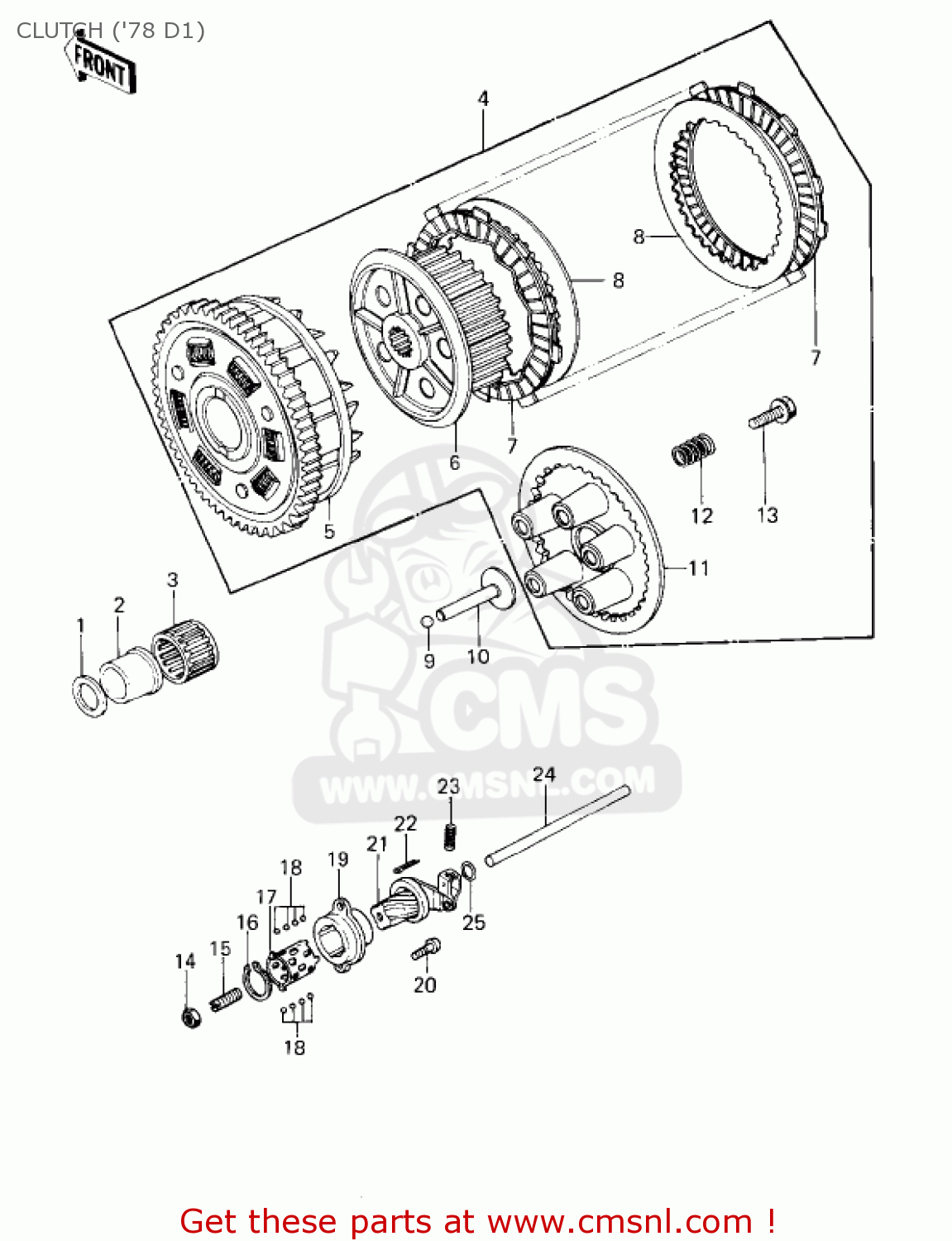 CLUTCH ('78 D1) KZ1000D1 Z1R 1978 CANADA