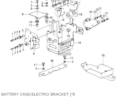 BATTERY CASE/ELECTRO BRACKET ('8 - KZ1000D1 Z1R 1978 CANADA