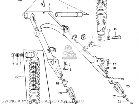 SWING ARM/SHOCK ABSORBERS ('80 D - KZ1000D1 Z1R 1978 CANADA