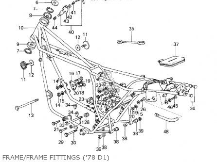 FRAME/FRAME FITTINGS ('78 D1) - KZ1000D1 Z1R 1978 CANADA