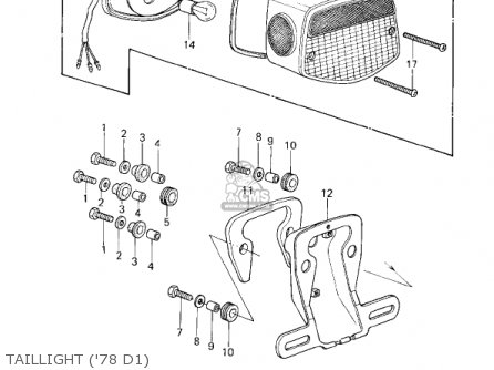 TAILLIGHT ('78 D1) - KZ1000D1 Z1R 1978 CANADA