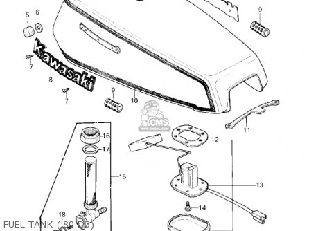 FUEL TANK ('80 D3) - KZ1000D1 Z1R 1978 CANADA