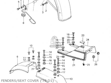 FENDERS/SEAT COVER ('78 D1) - KZ1000D1 Z1R 1978 CANADA