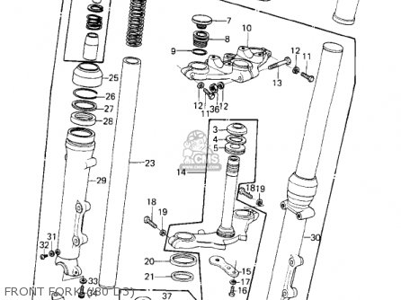 FRONT FORK ('80 D3) - KZ1000D1 Z1R 1978 CANADA