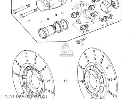 FRONT BRAKE ('80 D3) - KZ1000D1 Z1R 1978 CANADA