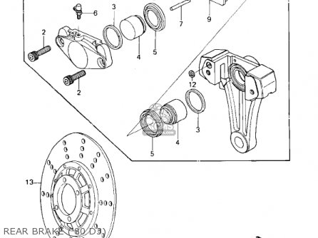 REAR BRAKE ('80 D3) - KZ1000D1 Z1R 1978 CANADA