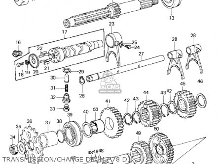 TRANSMISSION/CHANGE DRUM ('78 D1 - KZ1000D1 Z1R 1978 CANADA