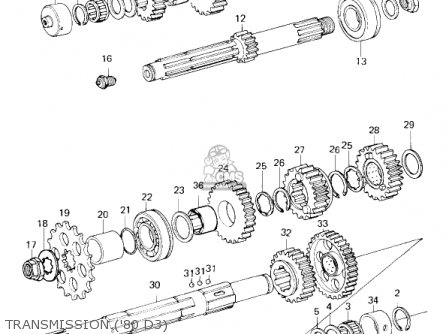 TRANSMISSION ('80 D3) - KZ1000D1 Z1R 1978 CANADA