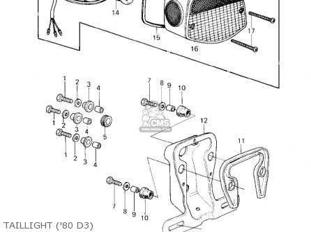 TAILLIGHT ('80 D3) - KZ1000D1 Z1R 1978 CANADA