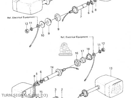 TURN SIGNALS ('80 D3) - KZ1000D1 Z1R 1978 CANADA
