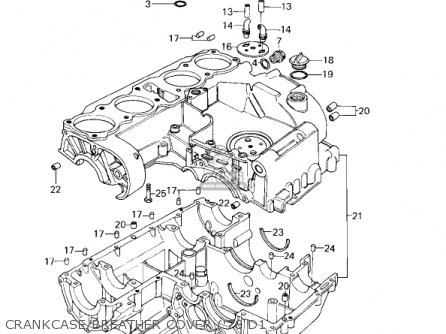CRANKCASE/BREATHER COVER ('78 D1 - KZ1000D1 Z1R 1978 CANADA