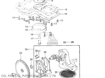 OIL PAN/OIL PUMP/OIL FILTER ('78 - KZ1000D1 Z1R 1978 CANADA