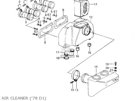 AIR CLEANER ('78 D1) - KZ1000D1 Z1R 1978 CANADA