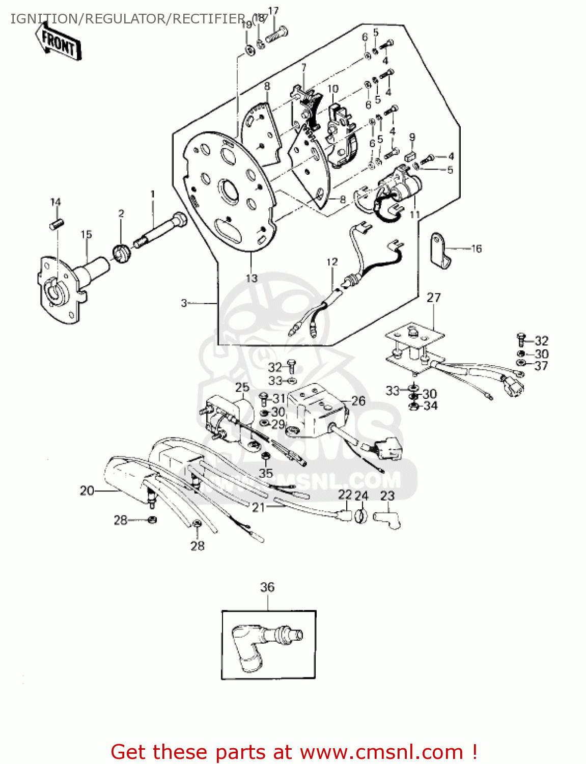 IGNITION/REGULATOR/RECTIFIER ('7 KZ1000D3 Z1R 1980 CANADA