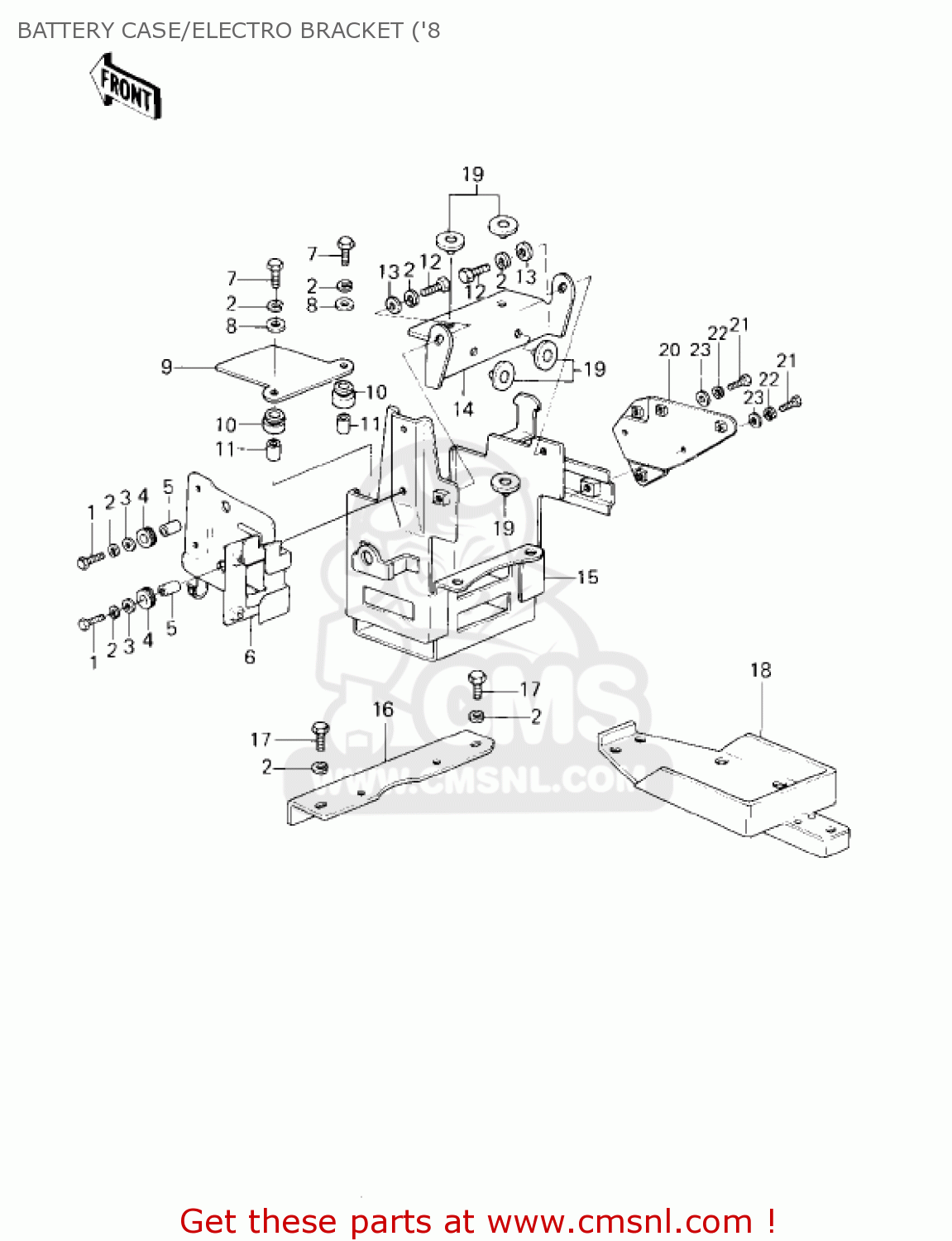 BATTERY CASE/ELECTRO BRACKET ('8 KZ1000D3 Z1R 1980 CANADA