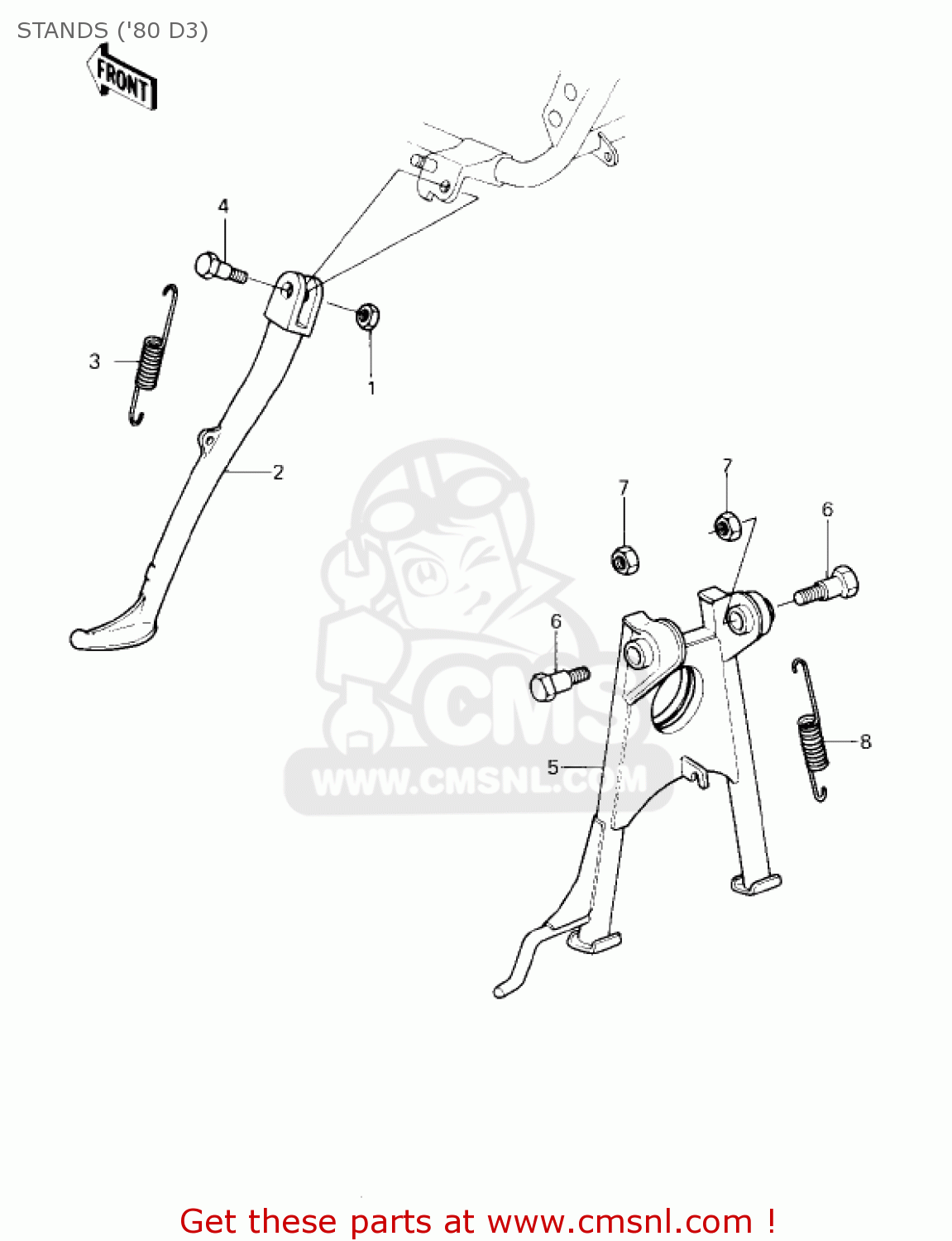 STANDS ('80 D3) KZ1000D3 Z1R 1980 CANADA