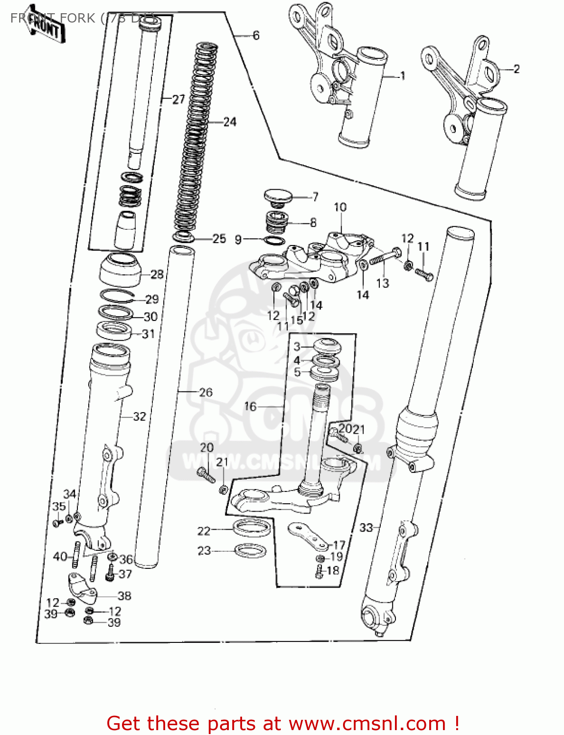FRONT FORK ('78 D1) KZ1000D3 Z1R 1980 CANADA