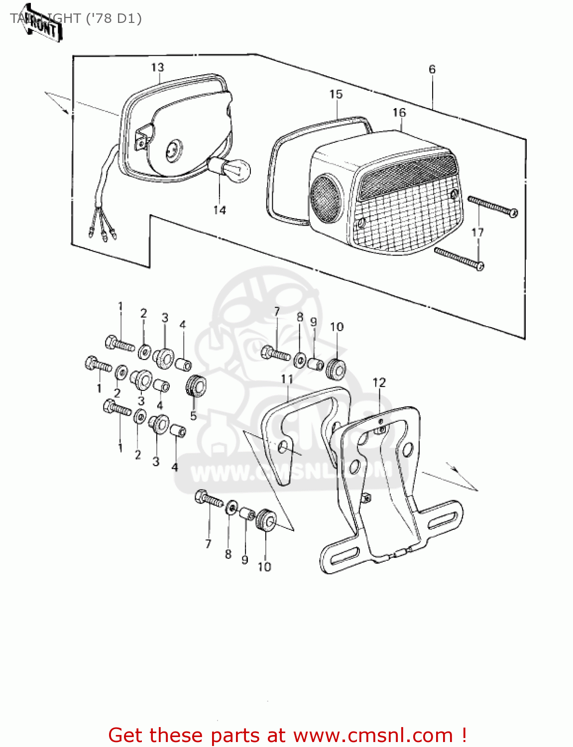 TAILLIGHT ('78 D1) KZ1000D3 Z1R 1980 CANADA