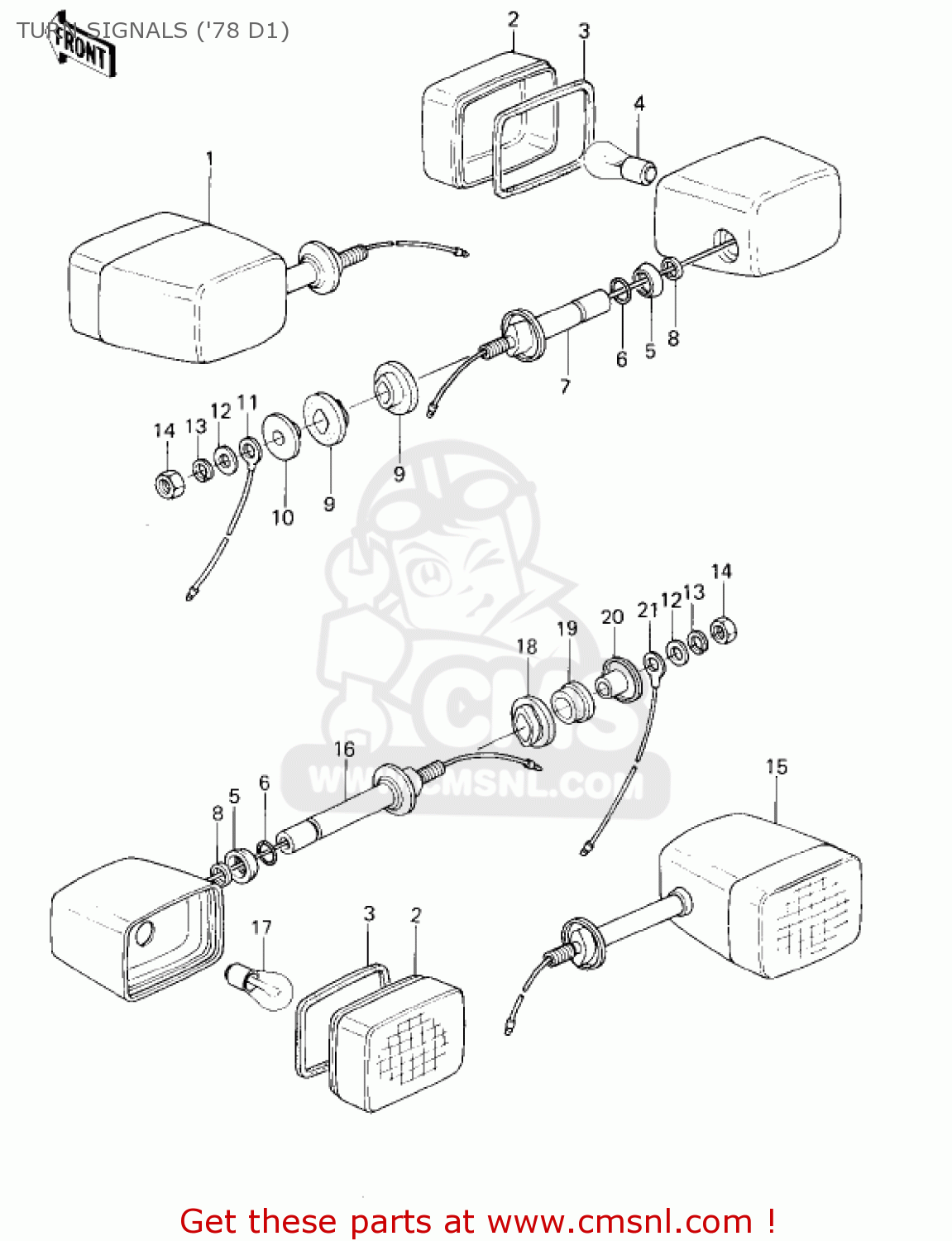 TURN SIGNALS ('78 D1) KZ1000D3 Z1R 1980 CANADA