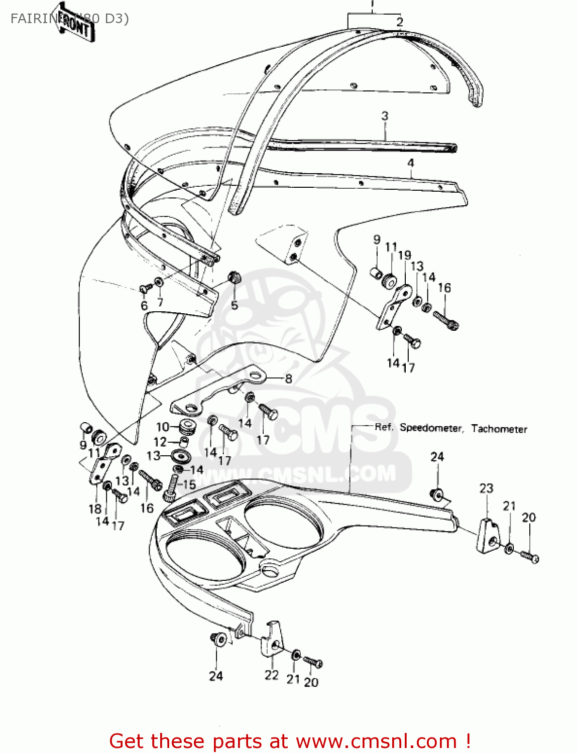 FAIRING ('80 D3) KZ1000D3 Z1R 1980 CANADA