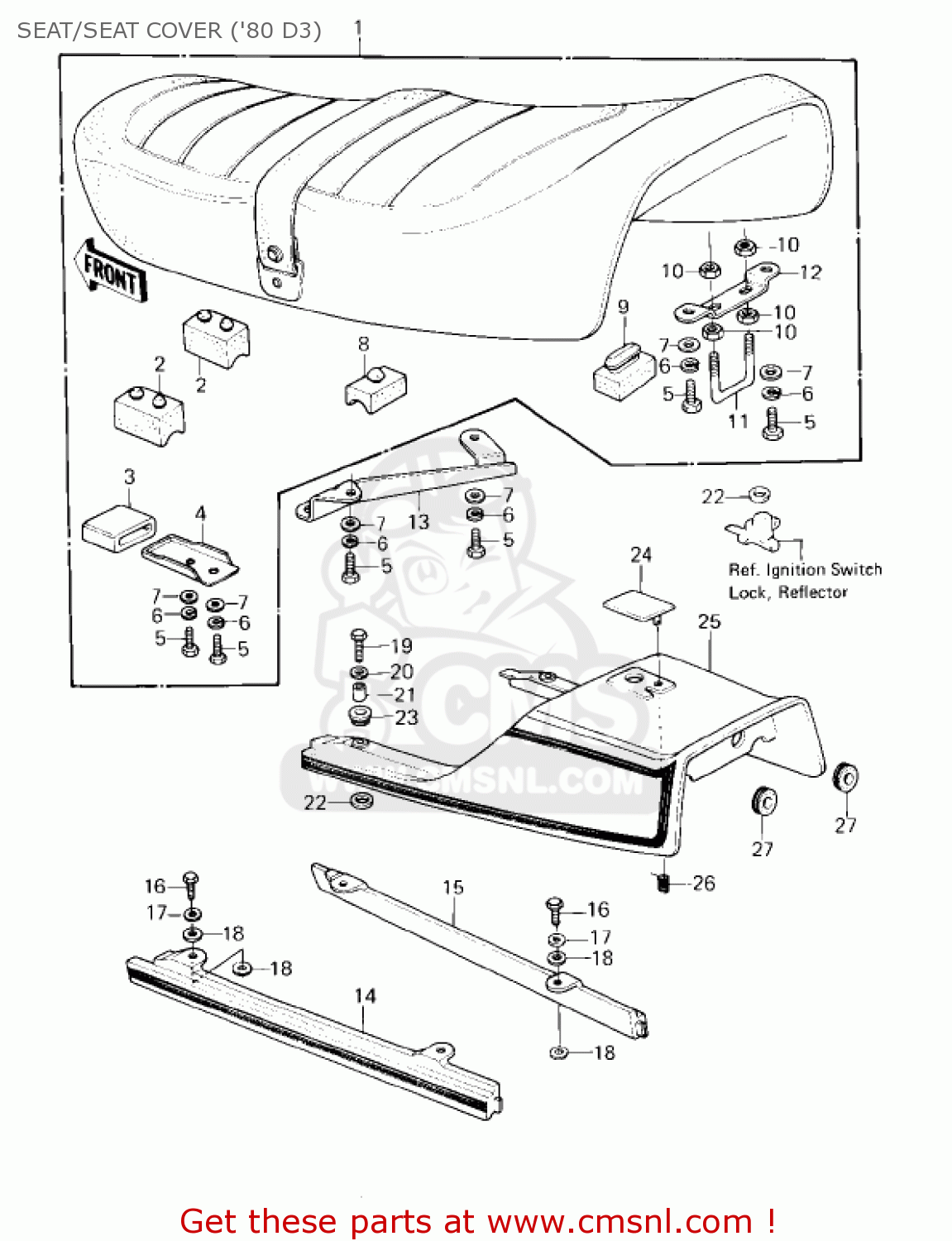 SEAT/SEAT COVER ('80 D3) KZ1000D3 Z1R 1980 CANADA