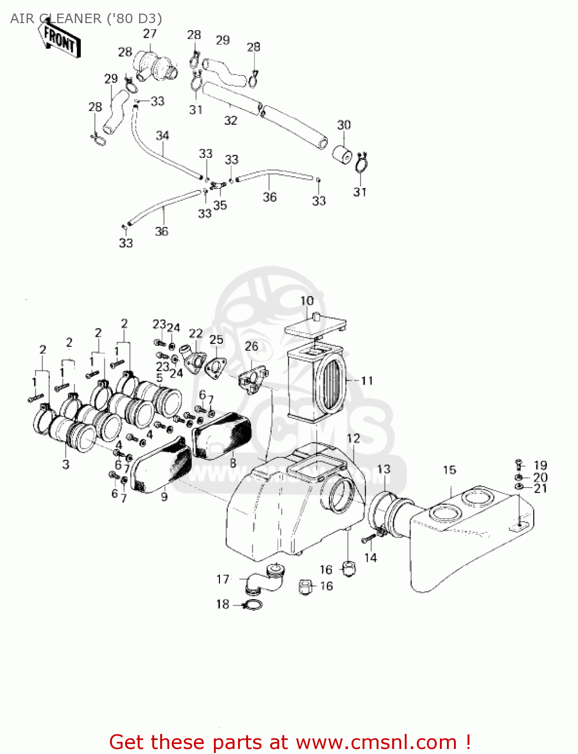 AIR CLEANER ('80 D3) KZ1000D3 Z1R 1980 CANADA