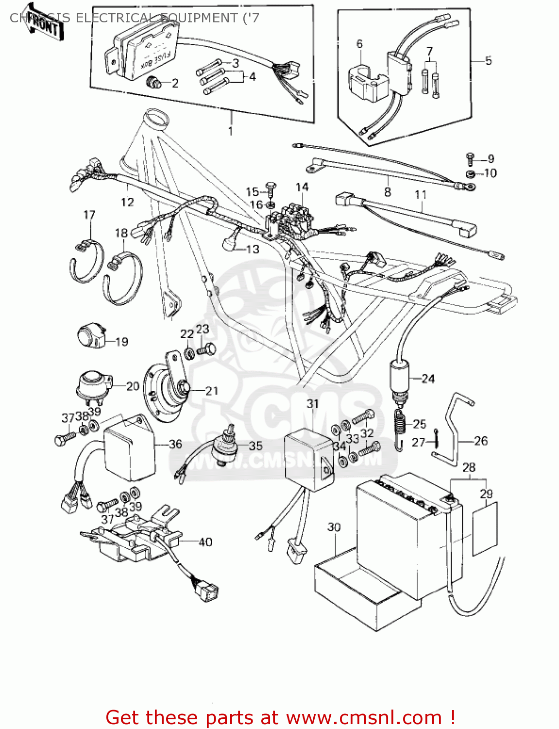 CHASSIS ELECTRICAL EQUIPMENT ('7 KZ1000D3 Z1R 1980 CANADA