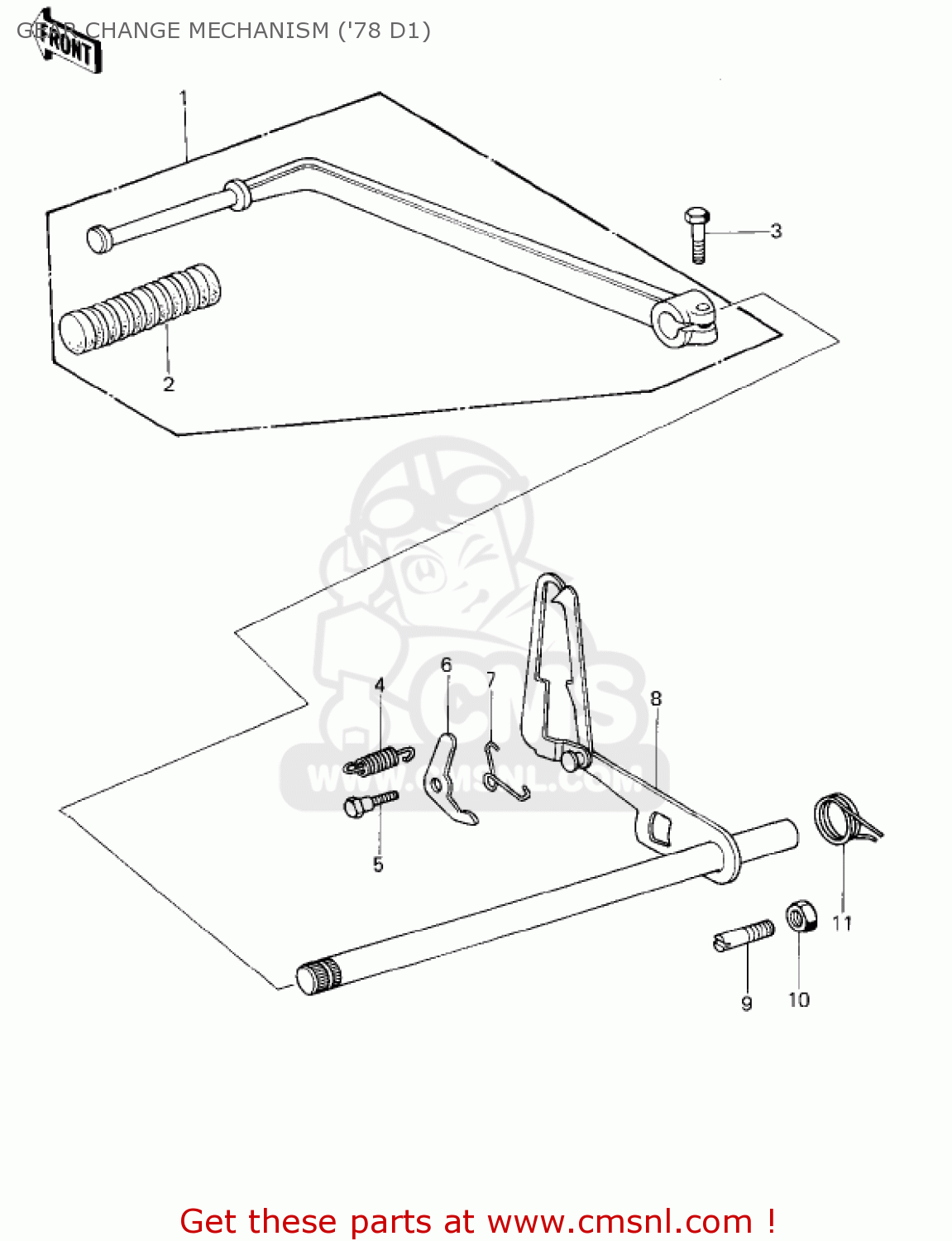 GEAR CHANGE MECHANISM ('78 D1) KZ1000D3 Z1R 1980 CANADA