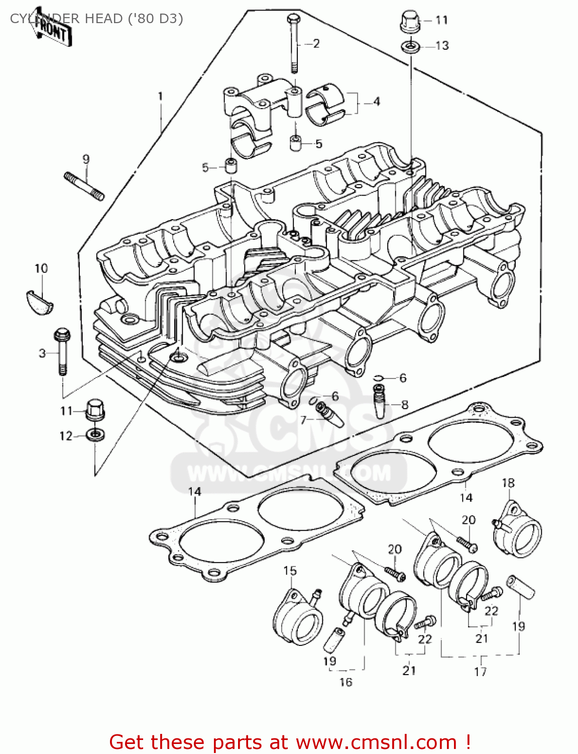 CYLINDER HEAD ('80 D3) KZ1000D3 Z1R 1980 CANADA
