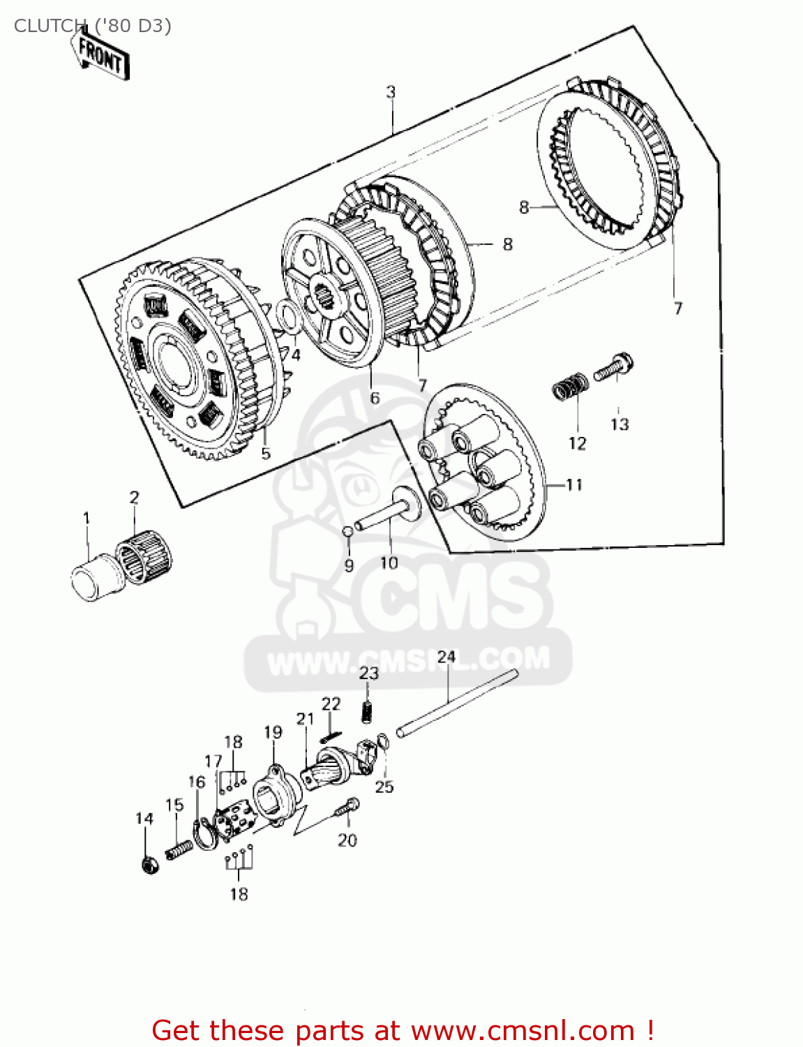 CLUTCH ('80 D3) KZ1000D3 Z1R 1980 CANADA