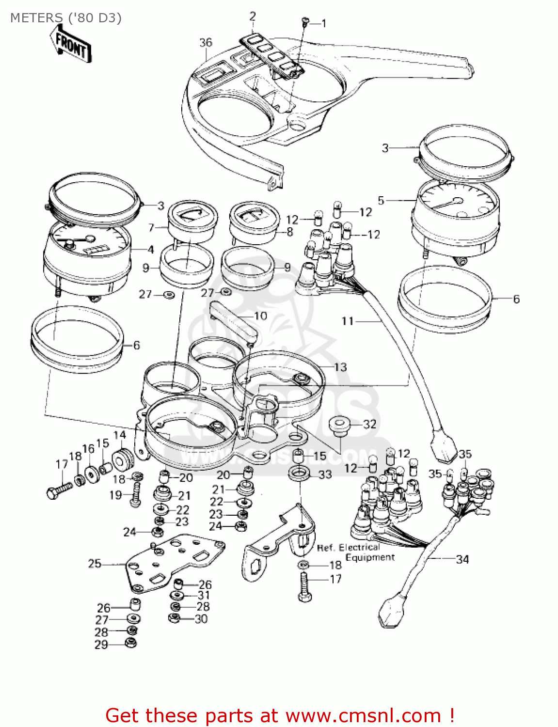 METERS ('80 D3) KZ1000D3 Z1R 1980 CANADA
