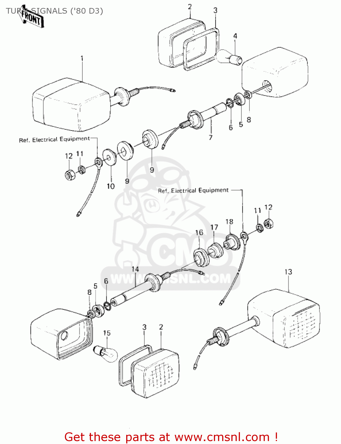 TURN SIGNALS ('80 D3) KZ1000D3 Z1R 1980 CANADA
