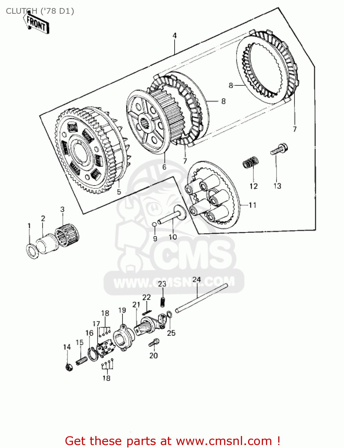 CLUTCH ('78 D1) KZ1000D3 Z1R 1980 CANADA