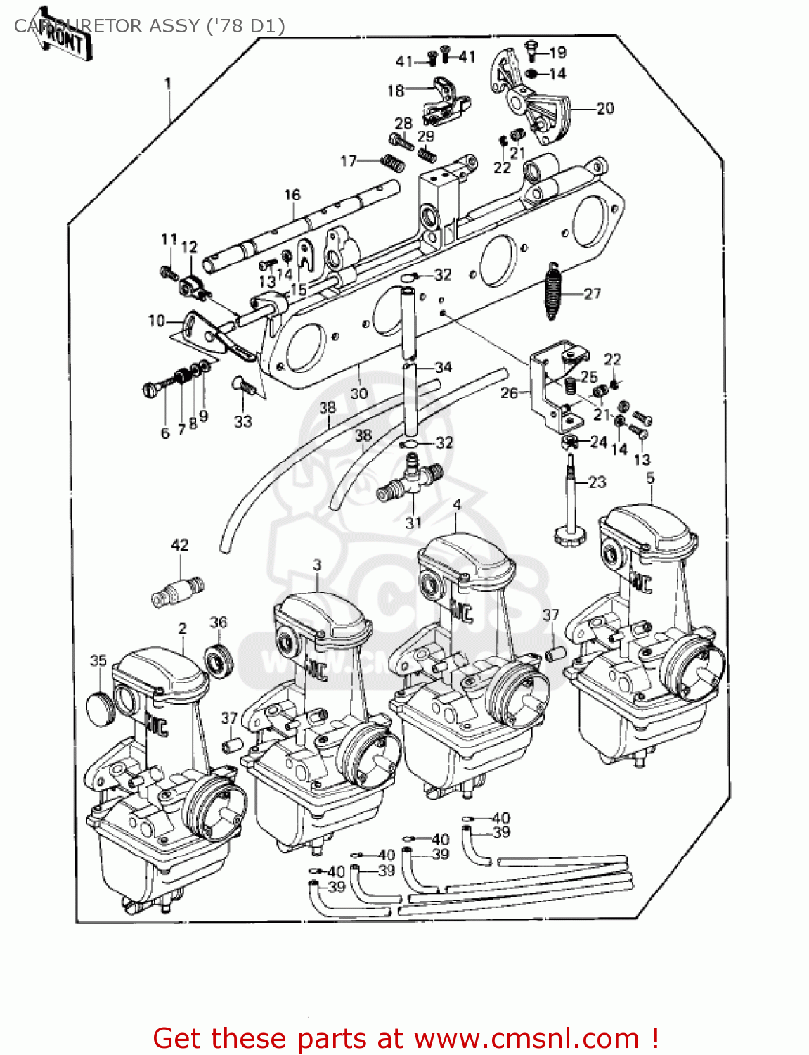 CARBURETOR ASSY ('78 D1) KZ1000D3 Z1R 1980 CANADA