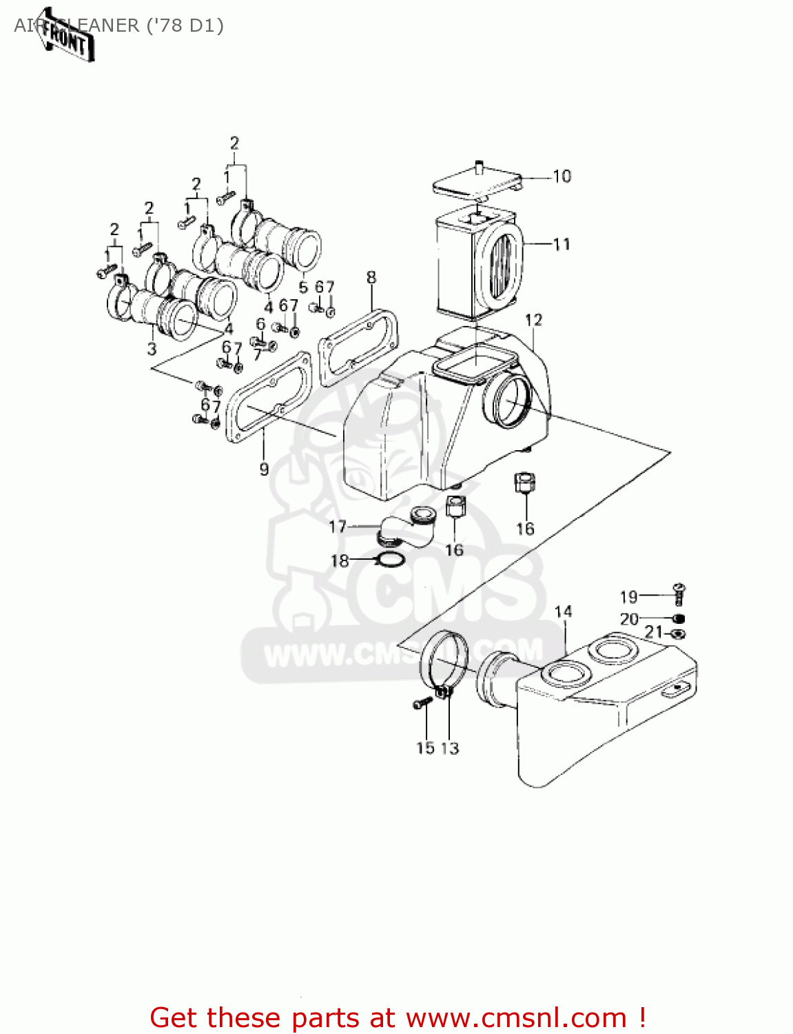AIR CLEANER ('78 D1) KZ1000D3 Z1R 1980 CANADA