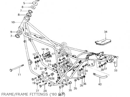 FRAME/FRAME FITTINGS ('80 D3) - KZ1000D3 Z1R 1980 CANADA