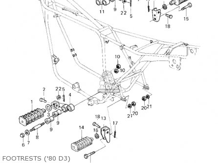 FOOTRESTS ('80 D3) - KZ1000D3 Z1R 1980 CANADA