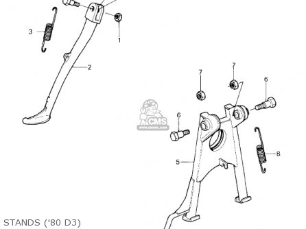 STANDS ('80 D3) - KZ1000D3 Z1R 1980 CANADA