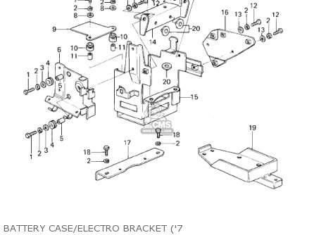 BATTERY CASE/ELECTRO BRACKET ('7 - KZ1000D3 Z1R 1980 CANADA