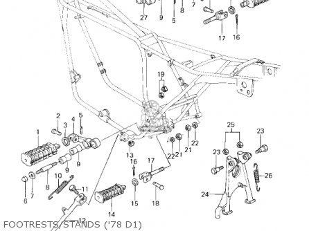 FOOTRESTS/STANDS ('78 D1) - KZ1000D3 Z1R 1980 CANADA