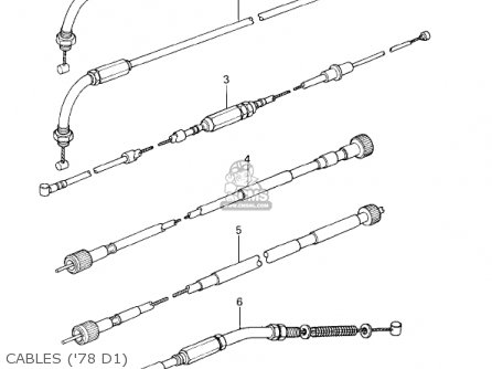 CABLES ('78 D1) - KZ1000D3 Z1R 1980 CANADA