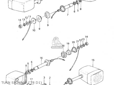 TURN SIGNALS ('78 D1) - KZ1000D3 Z1R 1980 CANADA