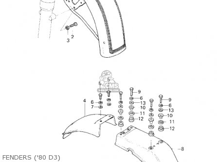 FENDERS ('80 D3) - KZ1000D3 Z1R 1980 CANADA