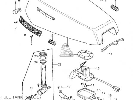 FUEL TANK ('78 D1) - KZ1000D3 Z1R 1980 CANADA