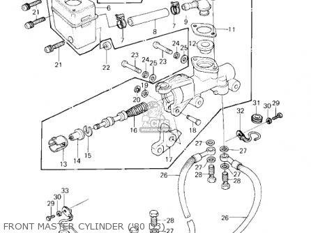 FRONT MASTER CYLINDER ('80 D3) - KZ1000D3 Z1R 1980 CANADA